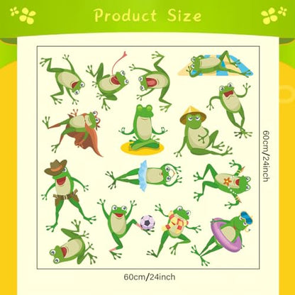 Cute Frog Wall Decals Frog Wall Stickers Peel and Stick Removable DIY Decoration for Kids Bedroom Playroom Classroom Nursery Decor - style: Frog