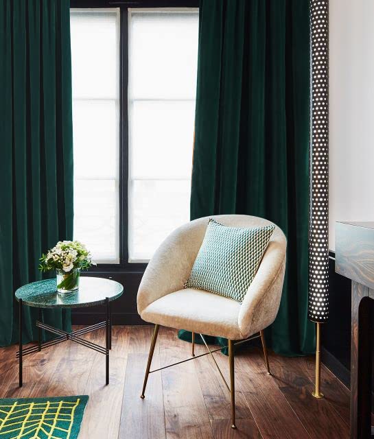 Joydeco Dark Green Velvet Curtains 72 inch Length 2 Panels Burg Set, Luxury Rod Pocket Thermal Insulated Window Blackout Curtain, Room Darkening Drapes for Living Dining Room Bedroom Privacy - color: Rod Pocket | Dark Green, size: 52"W x 72"L (Pack of 2)