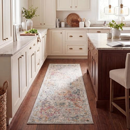 SAFAVIEH Madison Collection Runner Rug - 2'3" x 14', Grey & Gold, Boho Chic Distressed Design, Non-Shedding & Easy Care, Ideal for High Traffic Areas in Living Room, Bedroom (MAD611F) - color: Grey/Gold, size: 2'3" x 14' (Runner)