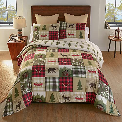 Donna Sharp Cedar Lodge Queen Comforter Set, 90" x 90" | Includes 1 Comforter and 2 Standard Shams, Machine Washable - color: Cedar Lodge, size: Queen