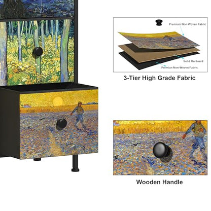 EXOTICA Dresser for Bedroom with 12 Drawers Tall Dresser & Chest of Drawers Fabric Dressers Storage Tower for Living Room Closet Hallway with Wooden Top and Metal Frame - size: 39.1"D x 11.8"W x 39.4"H (12 Drawers)