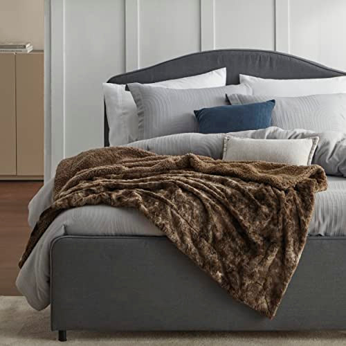 Bedsure GentleSoft Sherpa Fluffy Throw Blanket - Fleece Warm and Cozy Throw for Women Gift, Plush & Fuzzy Faux Fur Christmas Blanket for Couch, Sofa, Bed Decor, Tie Dye Design, Brown, 50x60 Inches - color: 02 - Brown, size: Throw (50" x 60")