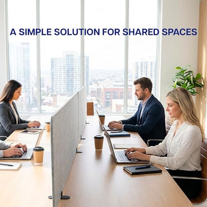 VIVO Gray 60 x 24 inch Privacy Panel, PP-1-V060G-S | Screw-in Sound Absorbing Cubicle Desk Divider, Acoustic Partition - size: 59"