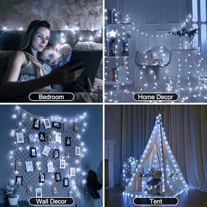 Minetom Star String Lights - color: White - 33ft