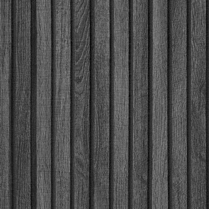 VEELIKE Charcoal Black Wood Slat Peel and Stick Wallpaper 24''x118'' Modern Wood Panel Look Contact Paper Waterproof Self Adhesive Slat Vinyl Wall Covering for Living Room Bedroom Office Accent Walls - color: Charcoal Black, size: 24" x 118"