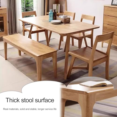 Narrow Noodle Bench Entryway Wood Bench Farmhouse Dining Table Bench Wooden Bench with Armless Design End of Bed Bench for Bedroom Dining Room Living Room Hallway(White,L-100cm/39.4in) - color: White, size: L-100cm/39.4in