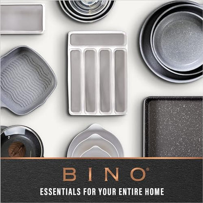BINO | Plastic Organizer Bins, Small - 4 Pack | The SOHO Collection | Multi-Use Plastic Bin | Pantry & Freezer Organizer Bin | Storage Containers | Bins for Home & Kitchen Org - size: Small