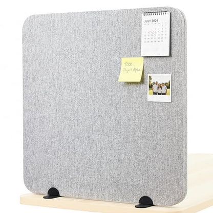 VIVO Gray 24 x 24 inch Privacy Panel, PP-1-V024G-S | Screw-in Sound Absorbing Cubicle Desk Divider, Acoustic Partition - size: 24"