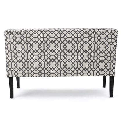 50" Small Loveseat Sofa, Comfy Mini Fabric Sofa Couch for Small Spaces, 2 Seater Armless Sofa with Solid Wood Legs for Living Room, Dorm, Office, Bedroom (Grey 1) - color: Grey 1