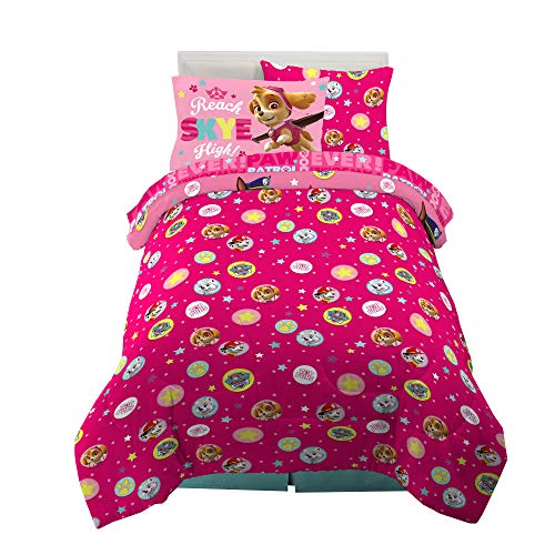 Paw Patrol Girls Kids Bedding Super Soft Comforter and Sheet Set with Sham, 5 Piece Twin Size, (100% Officially Licensed Nickelodeon Product) By Franco - color: Paw Patrol Girls, size: Twin