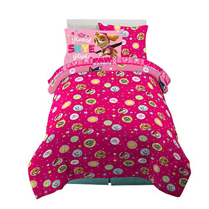 Paw Patrol Girls Kids Bedding Super Soft Comforter and Sheet Set with Sham, 5 Piece Twin Size, (100% Officially Licensed Nickelodeon Product) By Franco - color: Paw Patrol Girls, size: Twin