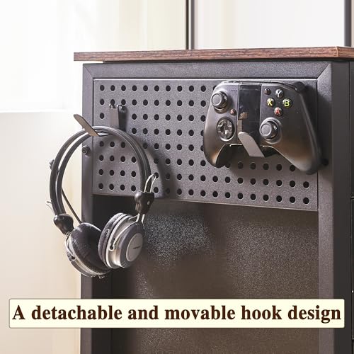70 Inch Reversible L Shaped Desk with Drawers,Executive Desk with Power Outlet, Lockable File Drawer and Storage Shelves,L Shaped Office Desk with Pegboard,Large Corner Desk for Home Office (70.5")