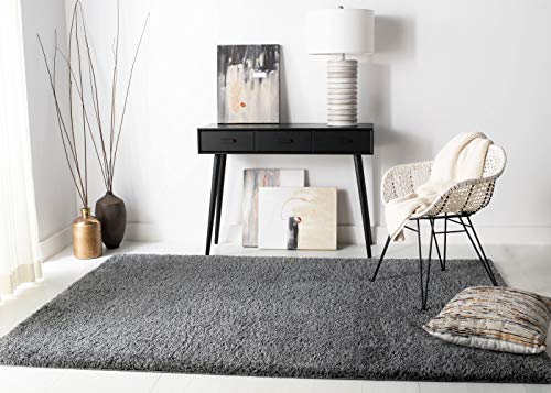 SAFAVIEH August Shag Collection Accent Rug - 2'3" x 4', Grey, Solid Design, Non-Shedding & Easy Care, 1.2-inch Thick Ideal for High Traffic Areas in Entryway, Living Room, Bedroom (AUG900F) - color: Grey, size: 2'3" x 4' (Rectangular)