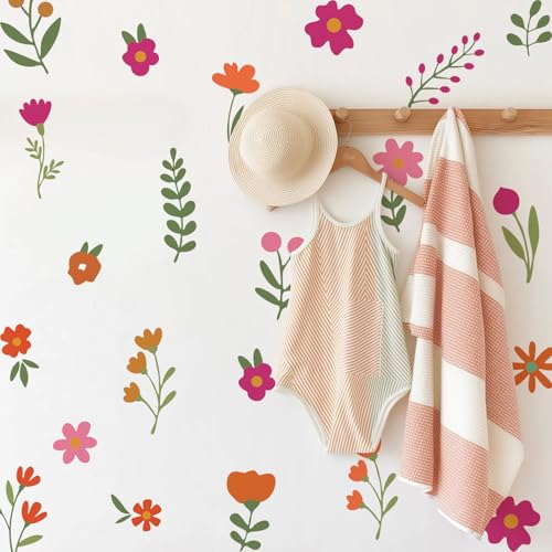 Nursery Wall Stickers Boho Kids Room Decor Girls Bedroom Removable Wall Decals Vinyl Murals DIY Cute Decorations 12 Sheets - color: S, size: 8.28*5.83 inches*12 sheets