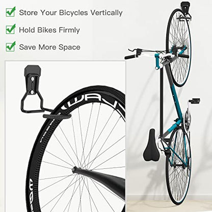 Housolution Bike Wall Mount with Fixed Hook, [6 Pack] Bike Storage Rack | Bike Rack Vertical Stand for Garage - Easily Hang/Detach - with Screws Iron Bike Hanger Brackets - size: 6 Pack