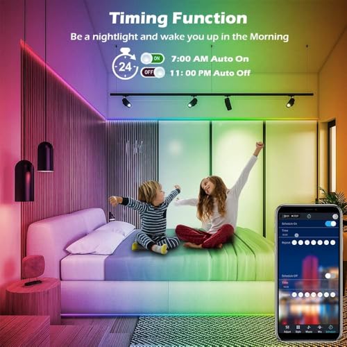 Led Strip Lights,20ft Led Light Strips Music Sync Color Changing RGB Led Strip Built-in Mic,Bluetooth App Control LED Rope Lights with Remote,5050 RGB Led Lights for Bedroom,Home,TV,Party,Christmas - size: 20FT