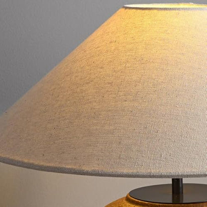 Ceramic Antique Style Pot Room Table Lamp Brown Wabi Sabi Ceramic Table Lamp Mid Century Modern End Desk Lamp Rustic Farmhouse Bedside Lamp for Nightstand Bedroom Living Room Home Office
