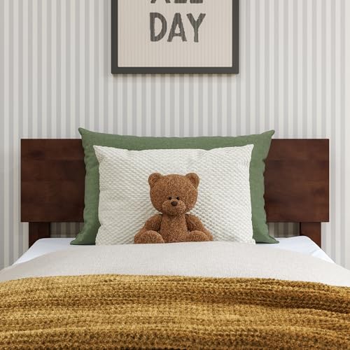 AFI, Orlando Twin Adjustable Modern Solid Wood Panel Headboard, Walnut - color: Walnut, size: Twin