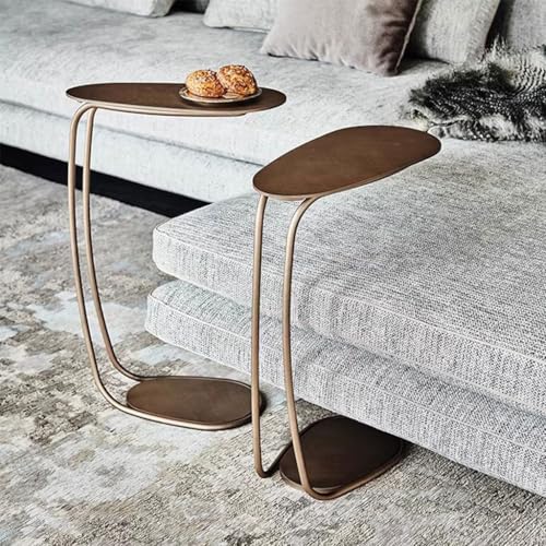 Couch Side Table Creative C-Shaped Mini Coffee Table Extremely Narrow Sofa Metal High-end Small Side Narrow End