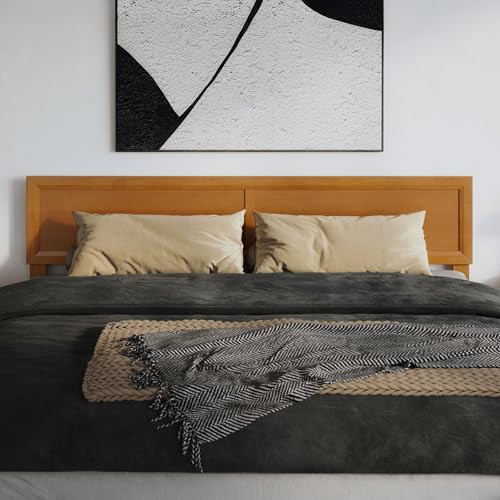 AFI, Sophia Adjustable Modern King Wood Headboard, Light Toffee - color: Light Toffee, size: King (U.S. Standard)