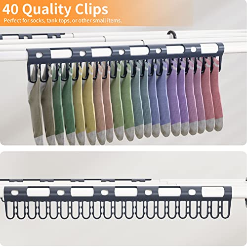 Foldable Drying Rack Clothing Clothes Drying Rack White-1pack | Collapsible Dryers for Laundry - 40" x 28.8" x 14.2", Space Saving Indoor&Outdoor - color: White
