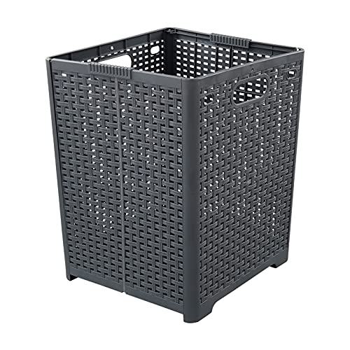 1-Pack Collapsible Laundry Hamper, Foldable Laundry Baskets, Gray | Dirty Clothes Hamper for Bathroom, Bedroom, Dorm Room & Laundry Room