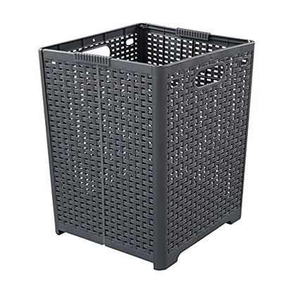 1-Pack Collapsible Laundry Hamper, Foldable Laundry Baskets, Gray | Dirty Clothes Hamper for Bathroom, Bedroom, Dorm Room & Laundry Room