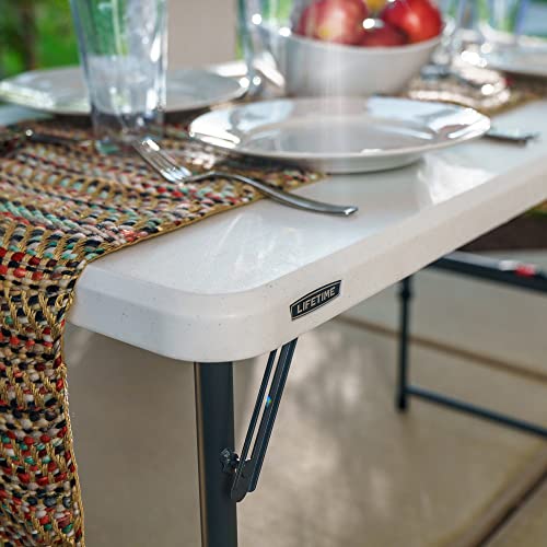 LIFETIME Height Adjustable Folding Table, 4 Foot