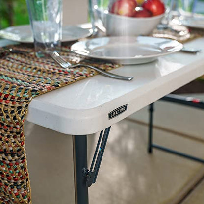LIFETIME Height Adjustable Folding Table, 4 Foot
