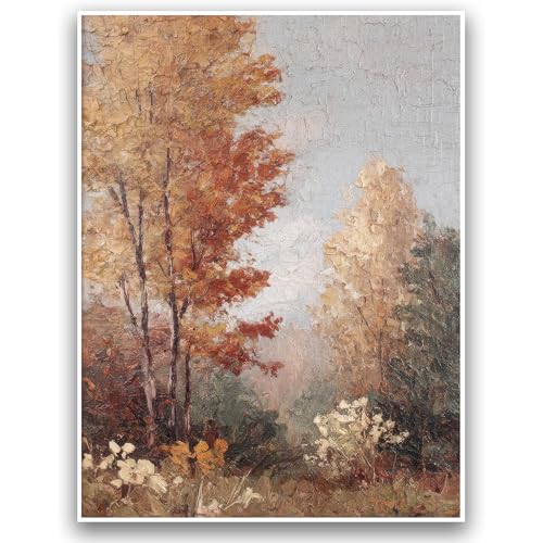 ZKFANKE Rustic Landscape Print Autumn Fall Wall Art Poster 16x12 Inch Unframed Fall Wall Art for Living Room Bedroom and Office with Vintage Nature Style and Rustic Autumn Details - color: ViewArt-4 UnFramed, size: 16"L x 12"W