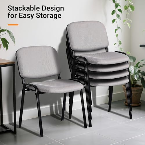VINGLI 10-Pack Waiting Room Chairs, Stackable Chair for Office, Mesh-Grey | Stacking Chairs, Armless Church Chairs, Space-saving, Guest & Reception, Office Lobby, Business Hall - color: Mesh-grey, size: 10-pack