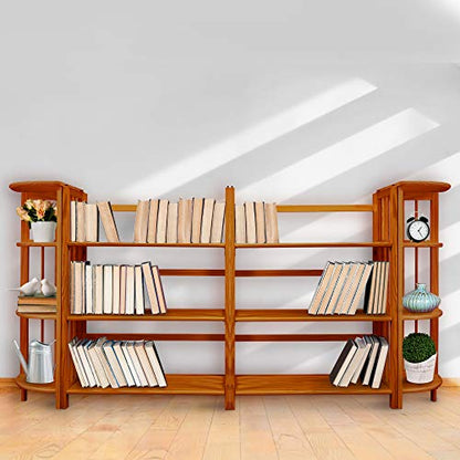 Casual Home 3-Shelf Folding Stackable Bookcase (27.5" Wide)-Honey Oak - color: Honey Oak, size: 3-Shelf Stackable