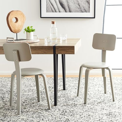 SAFAVIEH Home Collection Luella Grey Stackable Dining Chair Set of 2 - color: Grey