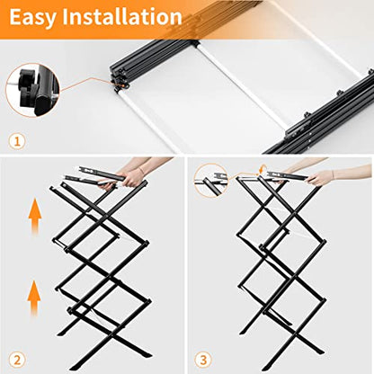 Foldable Drying Rack Clothing Clothes Drying Rack White-1pack | Collapsible Dryers for Laundry - 40" x 28.8" x 14.2", Space Saving Indoor&Outdoor - color: White