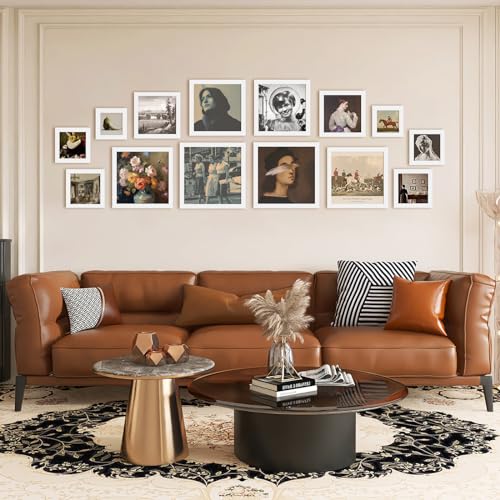 Egofine 4x4 Picture Frames Set of 4, Made of Solid Wood Covered by Plexiglass Display 4x4 for Table Top Display and Wall Mounting Photo Frame, White - color: White, size: 4x4