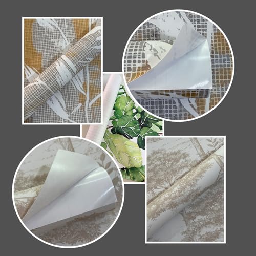 Plants Flowers Peel and Stick self Adhesive Wallpaper Floral - 96''x32'' - color: X15, size: 32" x 96"