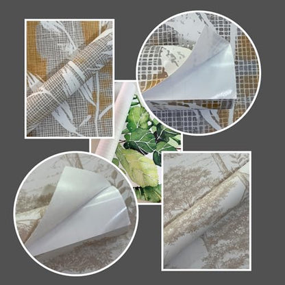 Plants Flowers Peel and Stick self Adhesive Wallpaper Floral - 96''x32'' - color: X15, size: 32" x 96"