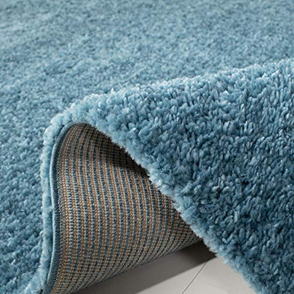 SAFAVIEH August Shag Collection Accent Rug - 2'3" x 4', Turquoise, Solid Design, Non-Shedding & Easy Care, 1.2-inch Thick Ideal for High Traffic Areas in Entryway, Living Room, Bedroom (AUG900K) - color: Turquoise, size: 2'3" x 4' (Rectangular)