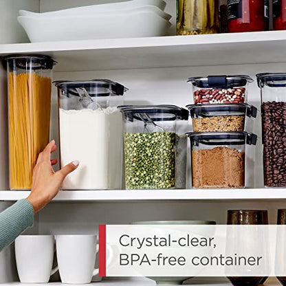 Rubbermaid Brilliance 14-Piece Food Storage Container Set with Scoops Airtight BPA-Free for Kitchen and Pantry Organization - size: Assorted Sizes (28-Piece)