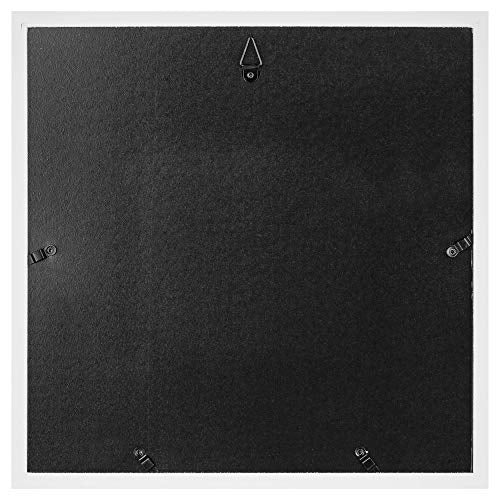 Gallery Perfect - 12-Piece White Square Photo Frame - Set with Hanging Template - Wall Gallery Kit - 16.5"x10.2"x16.7" - Square Wall Mount - Complete Set - Galley Wall - Picture Frame Set - color: White