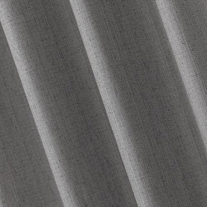 Amazon Basics Faux Linen Blackout Curtains for Bedroom and Living Room, 2-Piece Set with Grommets, 42" W x 72" L, Grey - color: Grey, size: 42"W x 72"L (Pack of 2)