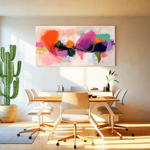 Abstract Wall Art Painting Colorful Canvas Art Wall Decor For Living Room 20x40 Inch Home Decor Wall Decorations Graffiti Pink And White Abstract Aesthetic Wall Decor Canvas Picture Artwork Bedroom Decoration - color: LAI-11C, size: 40"L x 20"W