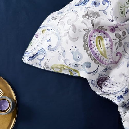 Cupocupa Duvet Cover Set;Duvet Cover Full Bedding Set Fluffy Boho Duvet Cover Set Paisley Floral Bedding Collection Duvet Cover with Pillowcases - color: White Paisly Pattern, size: Full