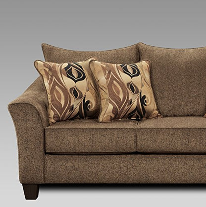 Roundhill Furniture Camero Cafe Sofa And Loveseat Set - color: Café