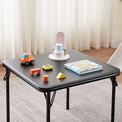 VECELO 24'' Kids Folding Card Table, Portable, with Ultra Soft Padded Cushion, 1 Piece, Black - color: Black