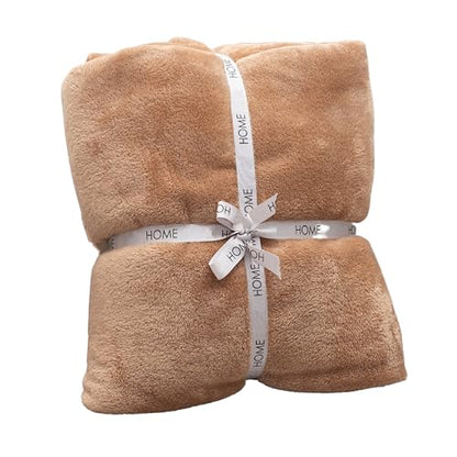 Fleece Super Soft Cozy Throw Blanket, Lightweight Fuzzy Comfy Warm Plush Throw Blankets (Brown, 60" x 80") - color: Brown, size: 60" x 80"