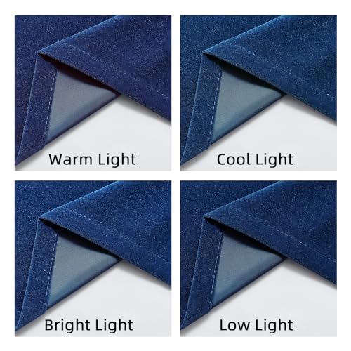 Joydeco Blue Velvet Curtains 63 inch Length 2 Panels Burg Set, Luxury Rod Pocket Thermal Insulated Window Blackout Curtain, Room Darkening Drapes for Living Dining Room Bedroom Privacy - color: Rod Pocket | Royal Blue, size: 52"W x 63"L (Pack of 2)