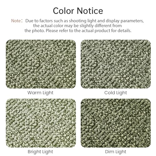 VKNOW Wooden Dining Chairs Set of 4 with Rubberwood Legs, Curved Backrest | Modern Upholstered Dining Chairs with Thickened Cushion, Soft Chenille Fabric, for Dining Room/Kitchen, Green - color: Green, size: Set of 4