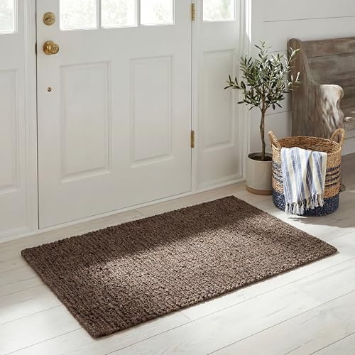 SAFAVIEH Area Rug 2x3 - Natural Fiber Collection - Brown, Handmade Jute, Farmhouse Style, Chunky Textured Thick Pile (NF447D) - color: Brown, size: 2' x 3' (Rectangular)