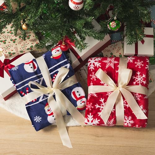 PAVILIA Christmas Throw Blanket | Red Snowflake Christmas Fleece Blanket | Soft, Plush, Warm Winter Cabin Throw, 50x60 (Red/White Snowflake) - color: Snowflake Red, size: 50 x 60 Inches - Throw